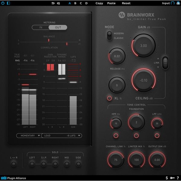 Plugin Alliance Brainworx bx_limiter True Peak